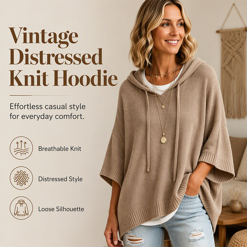 ✨Women's Hooded Drawstring Knit Pullover