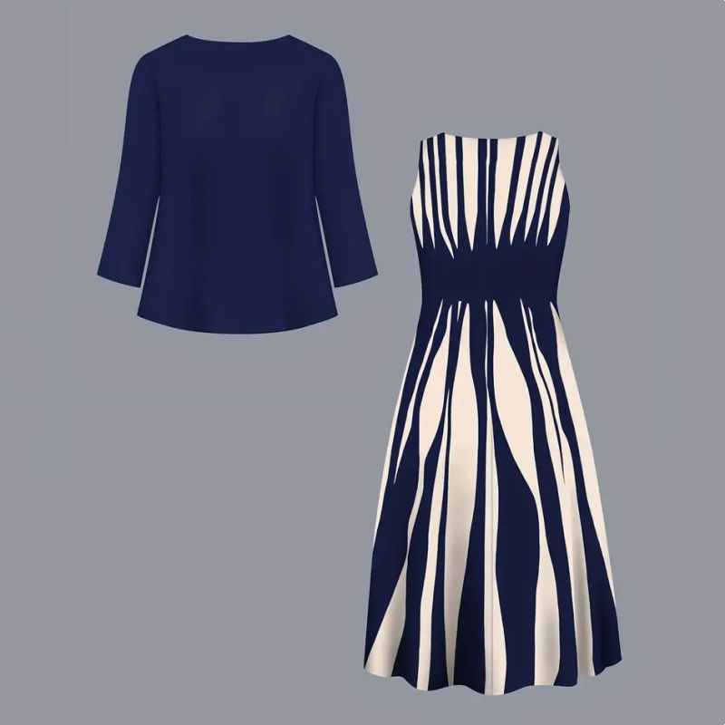 Women's 2-Piece Sleeveless Dress and Cardigan Set
