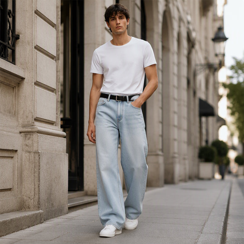 👖 LIMITED-TIME 50% OFF! ✨ Men's Vintage Washed Curved-Leg Jeans