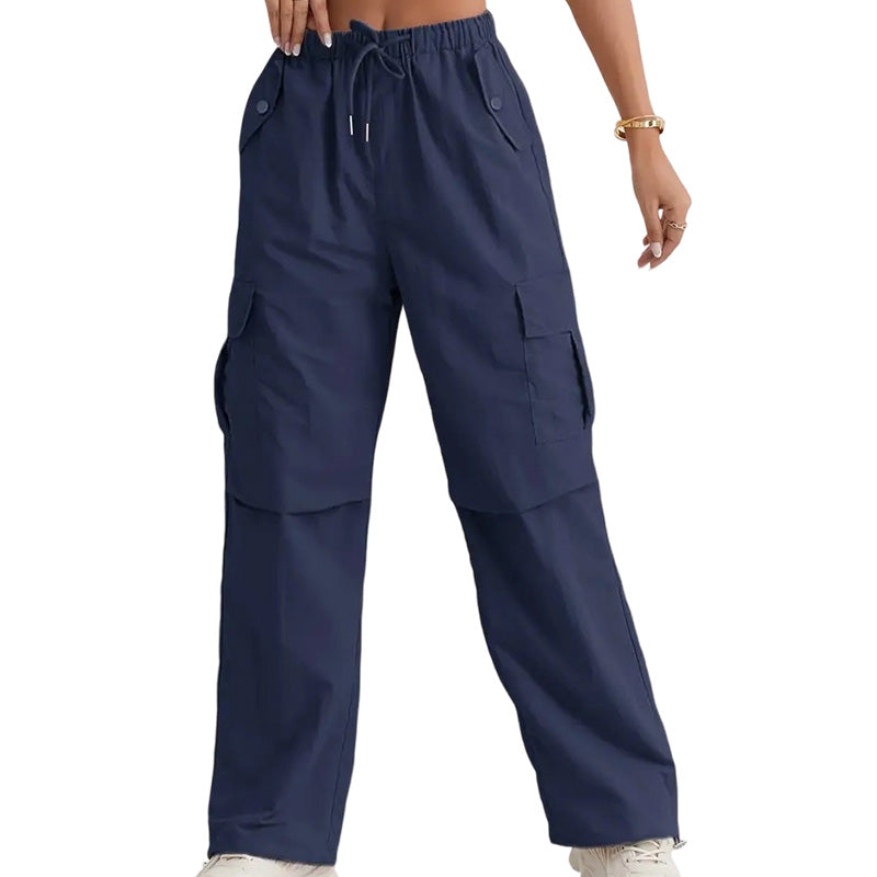 ✨Effortless Style | Women’s High-Waisted Quick-Dry Wide-Leg Cargo Pants