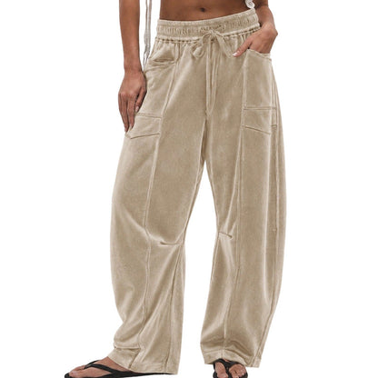 ✨ Easy Everyday Comfort | Women's Relaxed Wide-Leg Drawstring Pants