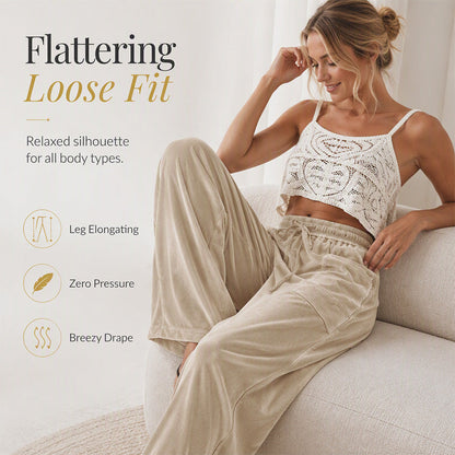 ✨ Easy Everyday Comfort | Women's Relaxed Wide-Leg Drawstring Pants