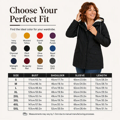 ⏳ Limited Time 50% Off! 💥Women's Plush-Lined Windproof Hooded Jacket