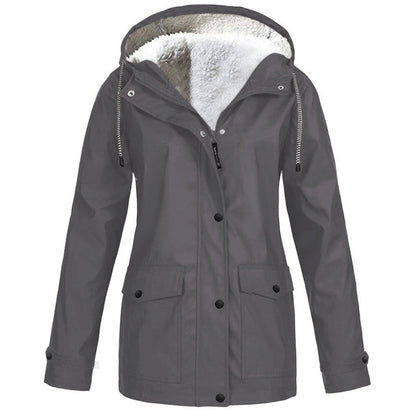 ⏳ Limited Time 50% Off! 💥Women's Plush-Lined Windproof Hooded Jacket