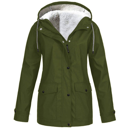 ⏳ Limited Time 50% Off! 💥Women's Plush-Lined Windproof Hooded Jacket