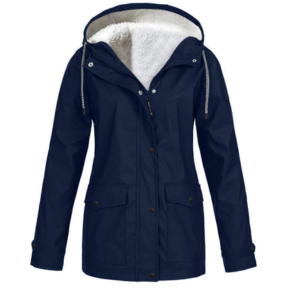 ⏳ Limited Time 50% Off! 💥Women's Plush-Lined Windproof Hooded Jacket