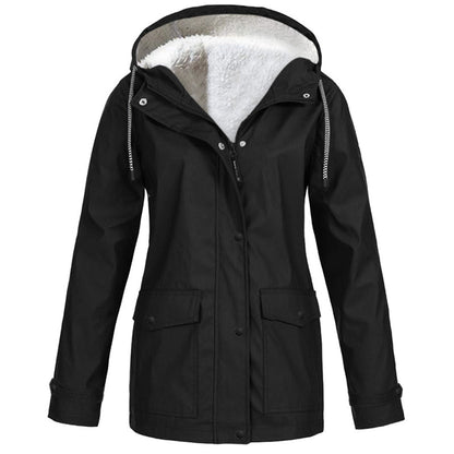 ⏳ Limited Time 50% Off! 💥Women's Plush-Lined Windproof Hooded Jacket