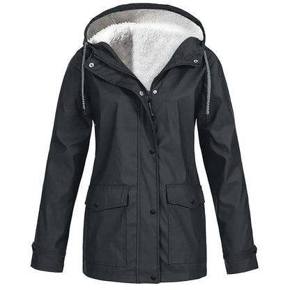 ⏳ Limited Time 50% Off! 💥Women's Plush-Lined Windproof Hooded Jacket