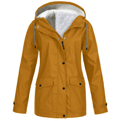 ⏳ Limited Time 50% Off! 💥Women's Plush-Lined Windproof Hooded Jacket