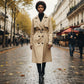 🍂Nya höstnyheter|Kvinnors lediga dubbelknäppt trenchcoat