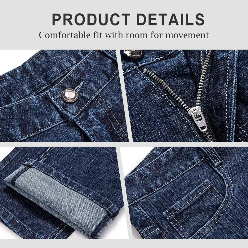 👖Men's Warm Lined Straight-Leg Jeans
