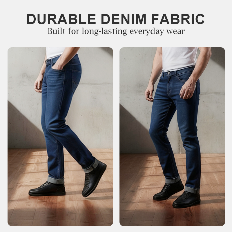 👖Men's Warm Lined Straight-Leg Jeans