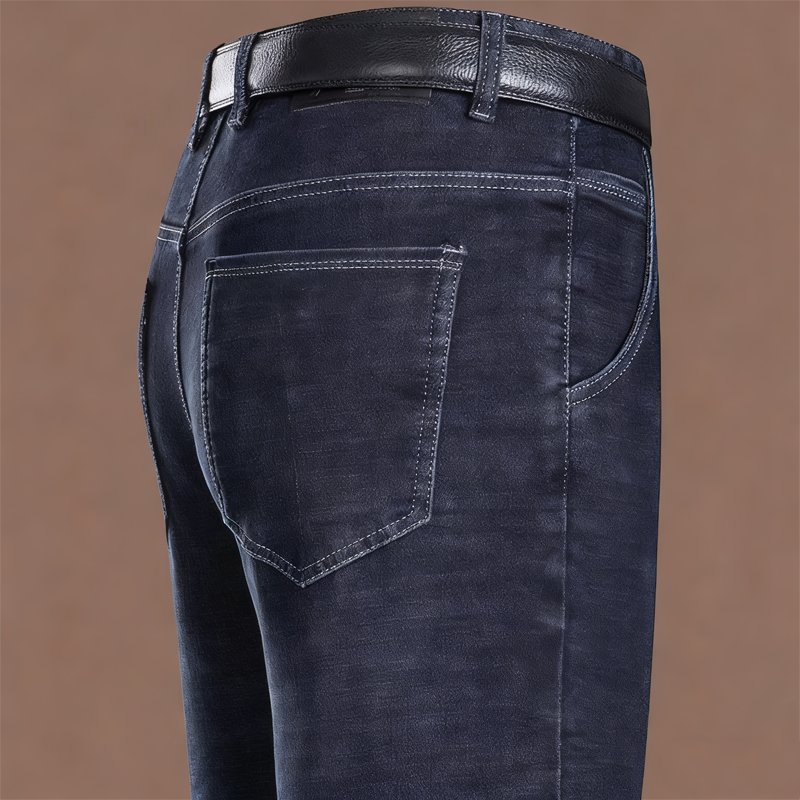 👖Men's Warm Lined Straight-Leg Jeans