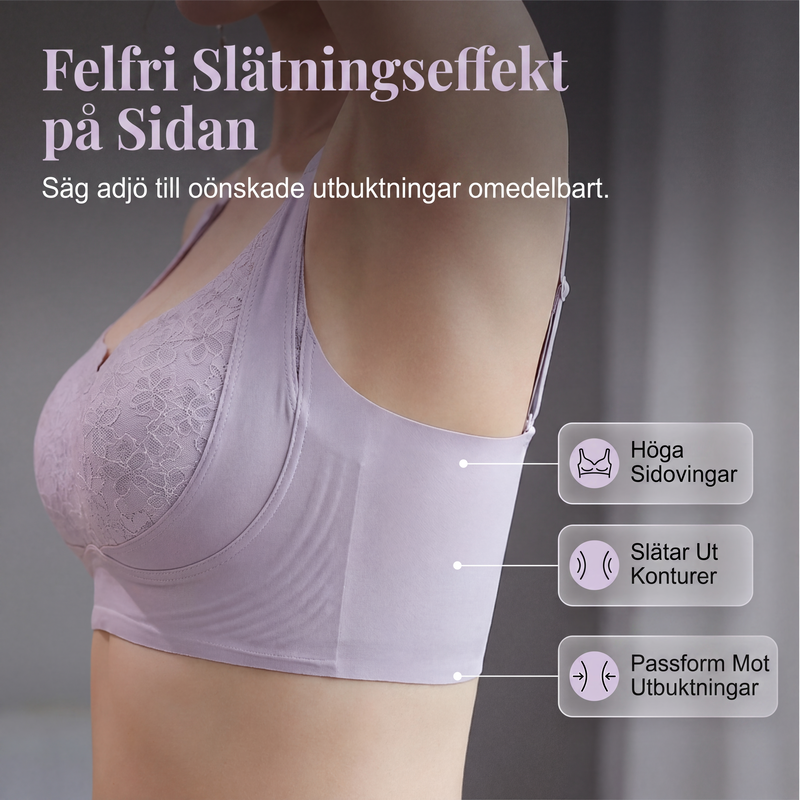 Sömlös trådlös stöd-bh för kvinnor med bekväm passform och naturligt lyft