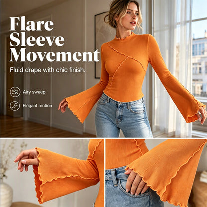 Flattering Asymmetric Ruffle Top