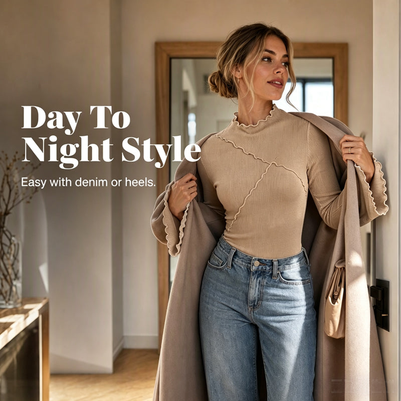 Flattering Asymmetric Ruffle Top