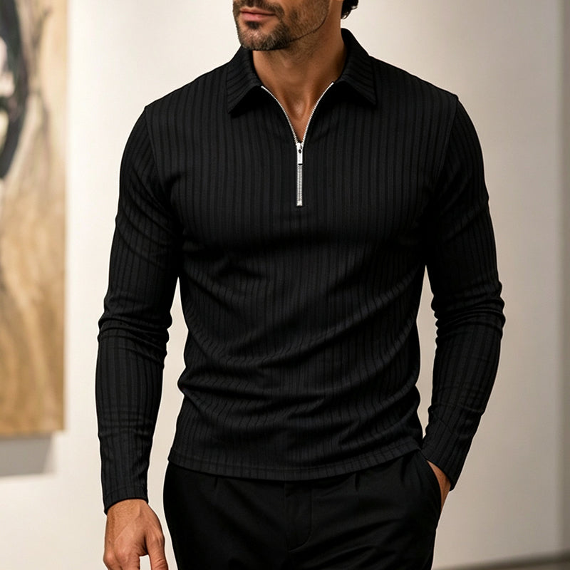 🍁New Fall Collection-Men's Casual Quarter-Zip Striped Shirt
