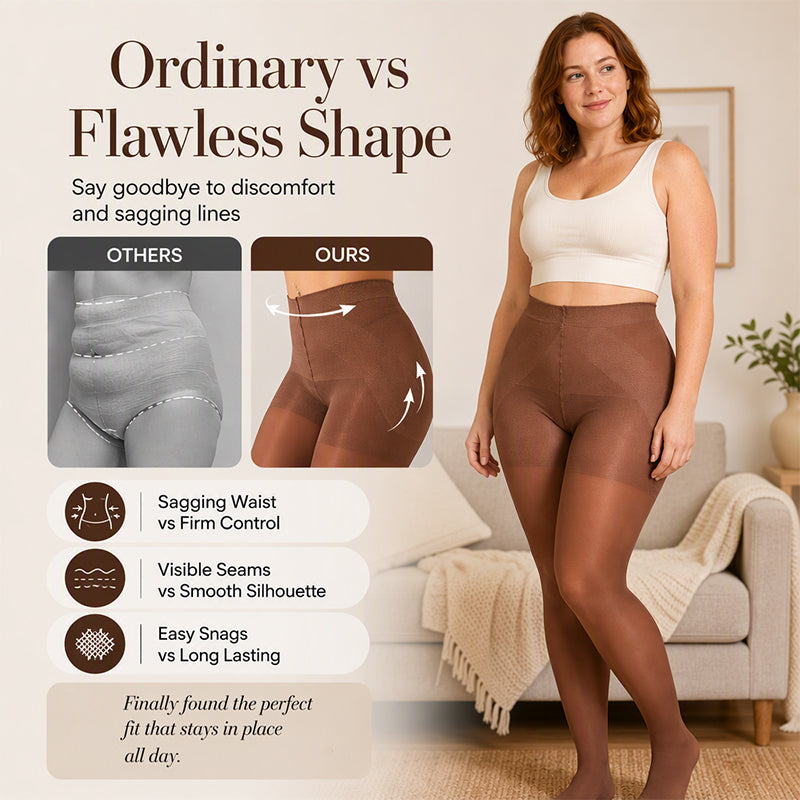 ✨ Smooth Everyday Comfort | Women's Run-Resistant Ultra-Sheer Invisible Pantyhose