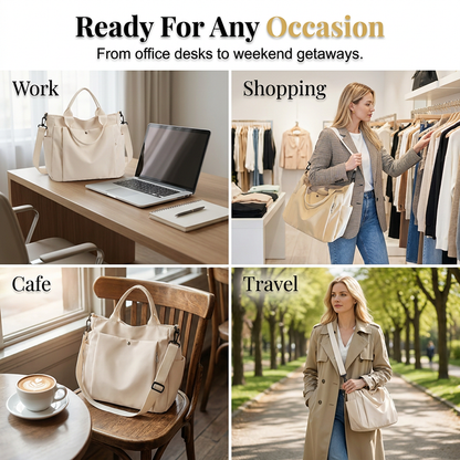 👜 Carry More, Stay Organized | Women's Large-Capacity 3-Way Tote Bag