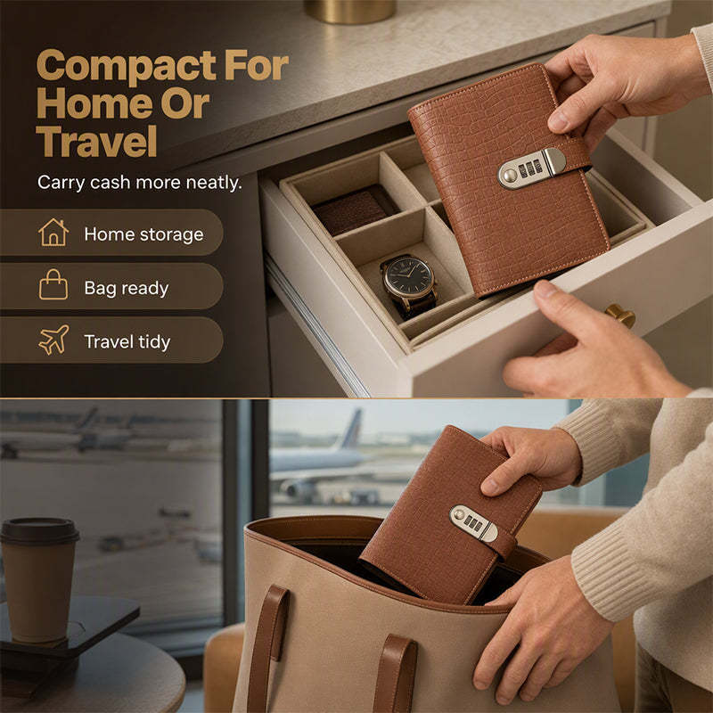 💵Lockable Checkbook & Document Organizer📓