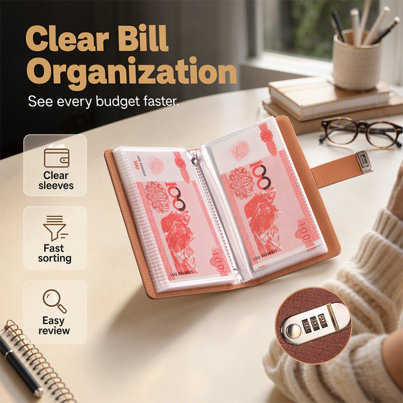 💵Lockable Checkbook & Document Organizer📓