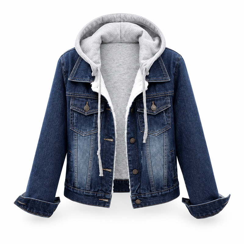 💙 Two Ways to Wear Denim | Women's Layered Hooded Denim Jacket