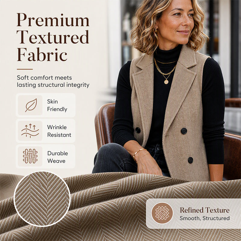 Women's Double-Breasted Blazer Vest