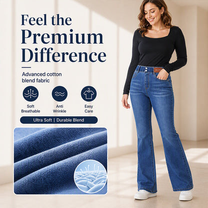 👖 Flattering Flare, Flexible Comfort | Women's High-Waist Stretch Jeans