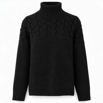 🛍️New Arrivals - Casual Solid Color Turtleneck Knit Pullover