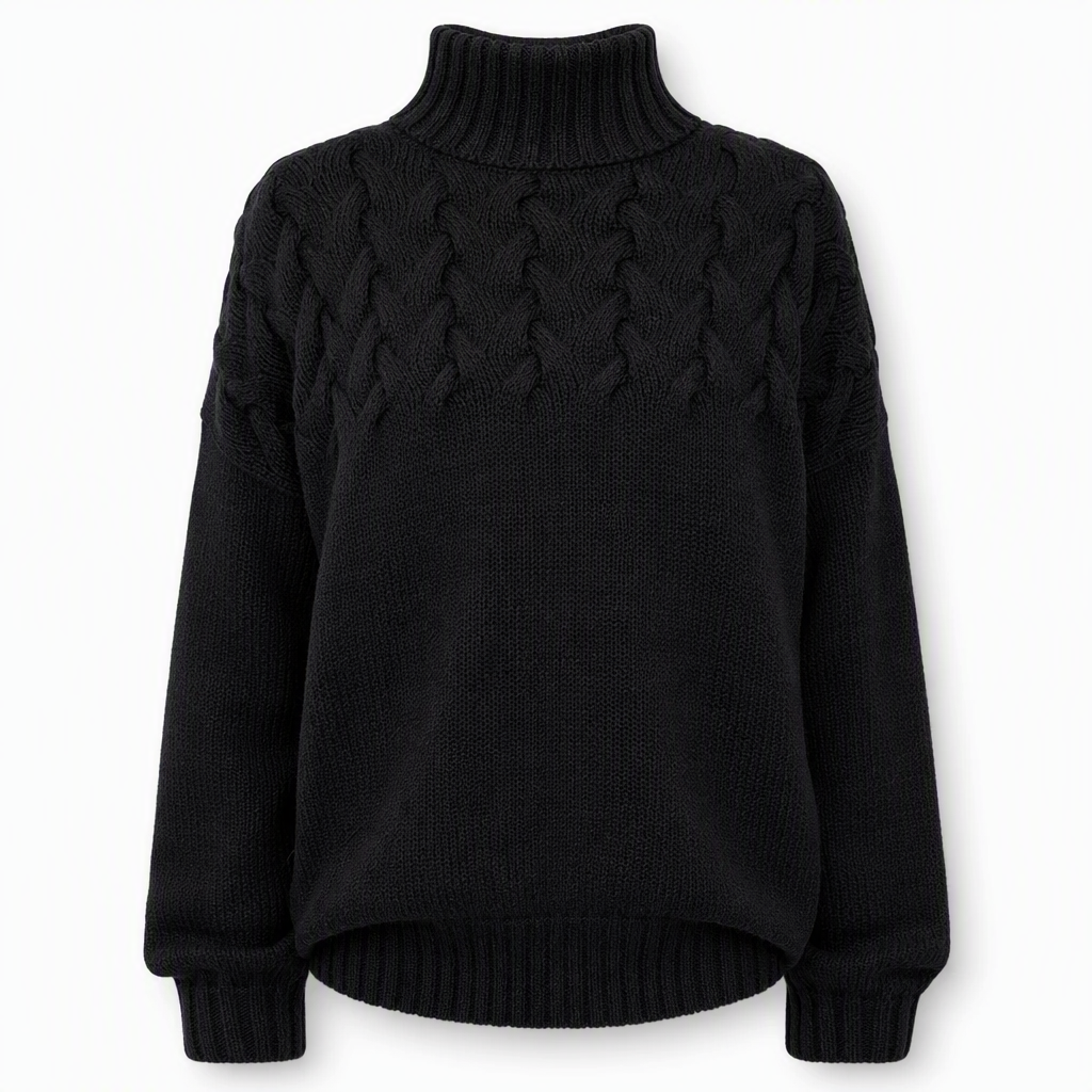 🛍️New Arrivals - Casual Solid Color Turtleneck Knit Pullover