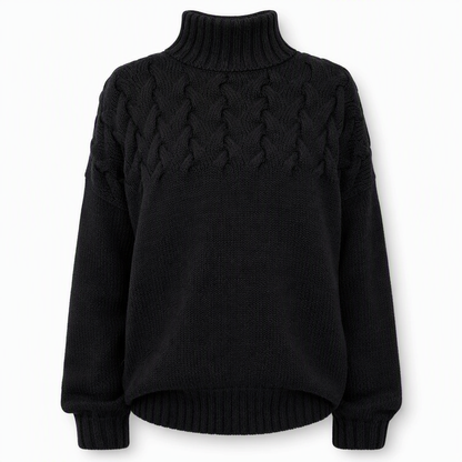 🛍️New Arrivals - Casual Solid Color Turtleneck Knit Pullover