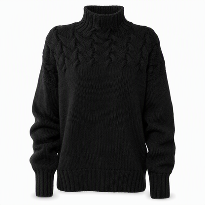 🛍️New Arrivals - Casual Solid Color Turtleneck Knit Pullover