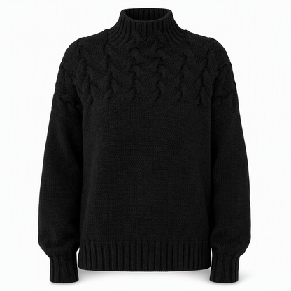 🛍️New Arrivals - Casual Solid Color Turtleneck Knit Pullover