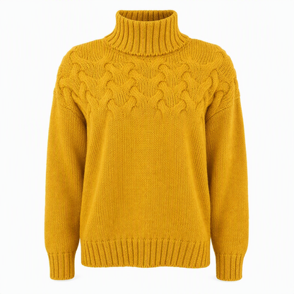 🛍️New Arrivals - Casual Solid Color Turtleneck Knit Pullover