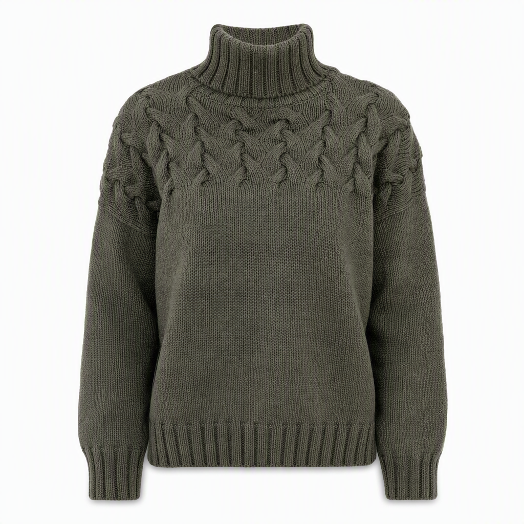 🛍️New Arrivals - Casual Solid Color Turtleneck Knit Pullover