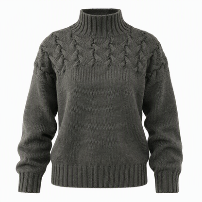 🛍️New Arrivals - Casual Solid Color Turtleneck Knit Pullover