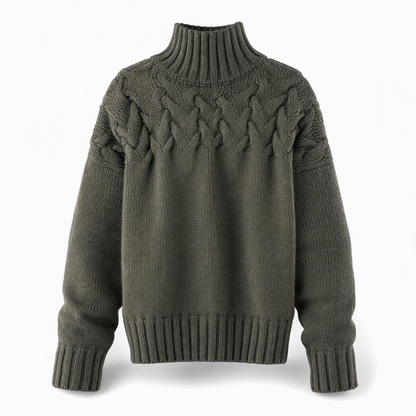 🛍️New Arrivals - Casual Solid Color Turtleneck Knit Pullover