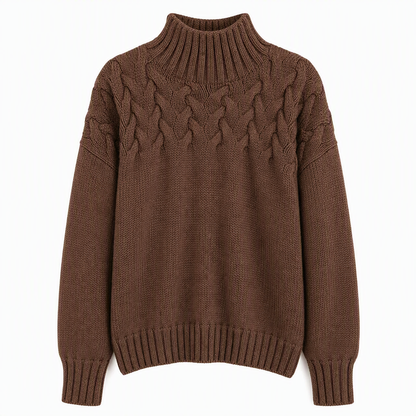 🛍️New Arrivals - Casual Solid Color Turtleneck Knit Pullover