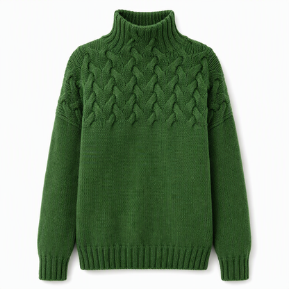 🛍️New Arrivals - Casual Solid Color Turtleneck Knit Pullover