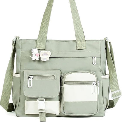 Cute Messenger Bag for Teen Girls with 2 Badges