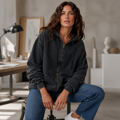 ✨ Polished Comfort | Women's High-Waisted Straight-Leg Trousers with Front Pockets