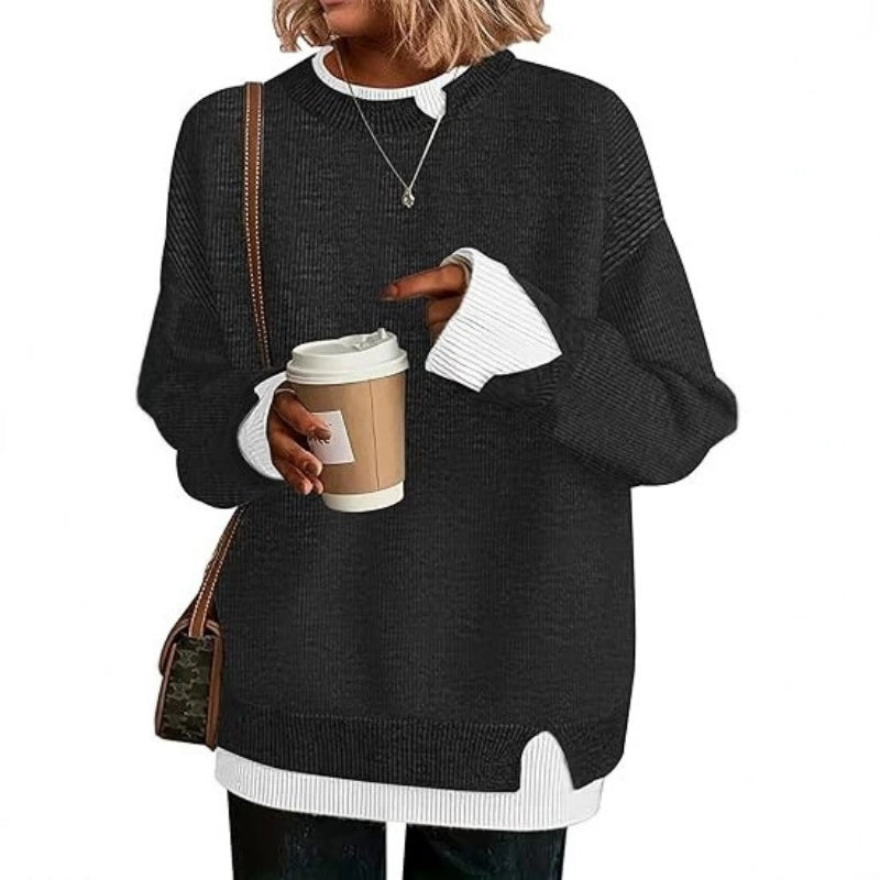Women’s Mock Two Piece Knit Sweater