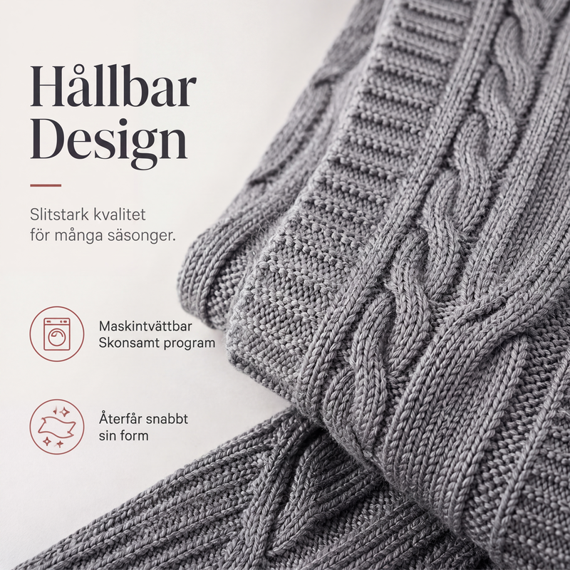 🧥Lång huvtröja i stickat för kvinnor med fickor