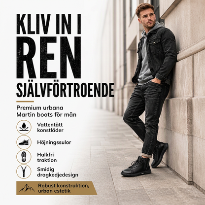 🍂Nya höstnyheter|Herr Vattentäta Boots i Läder – Robust Höst- och Vintersko🦂