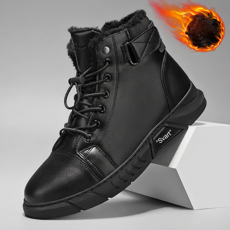 🍂Nya höstnyheter|Herr Vattentäta Boots i Läder – Robust Höst- och Vintersko🦂