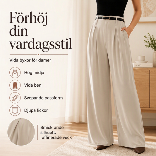 ✨ Elegant Vida Byxor För Kvinnor | Hög Midja & Smickrande Passform
