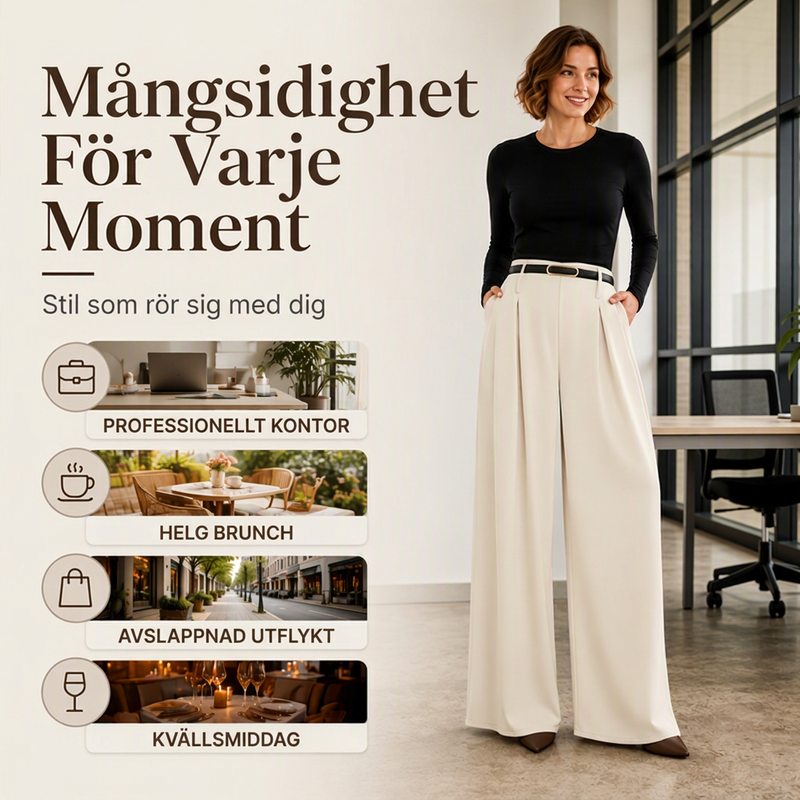 ✨ Elegant Vida Byxor För Kvinnor | Hög Midja & Smickrande Passform