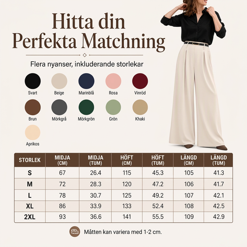 ✨ Elegant Vida Byxor För Kvinnor | Hög Midja & Smickrande Passform