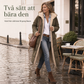 🛍️Dam Vändbar Vadderad Jacka med Huva – 2-i-1 Höst & Vinterjacka