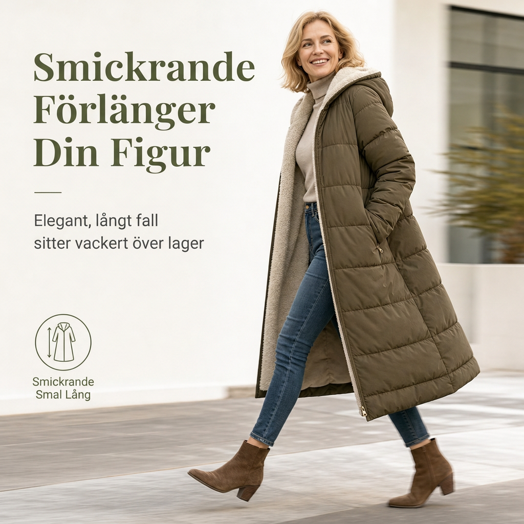 🛍️Dam Vändbar Vadderad Jacka med Huva – 2-i-1 Höst & Vinterjacka